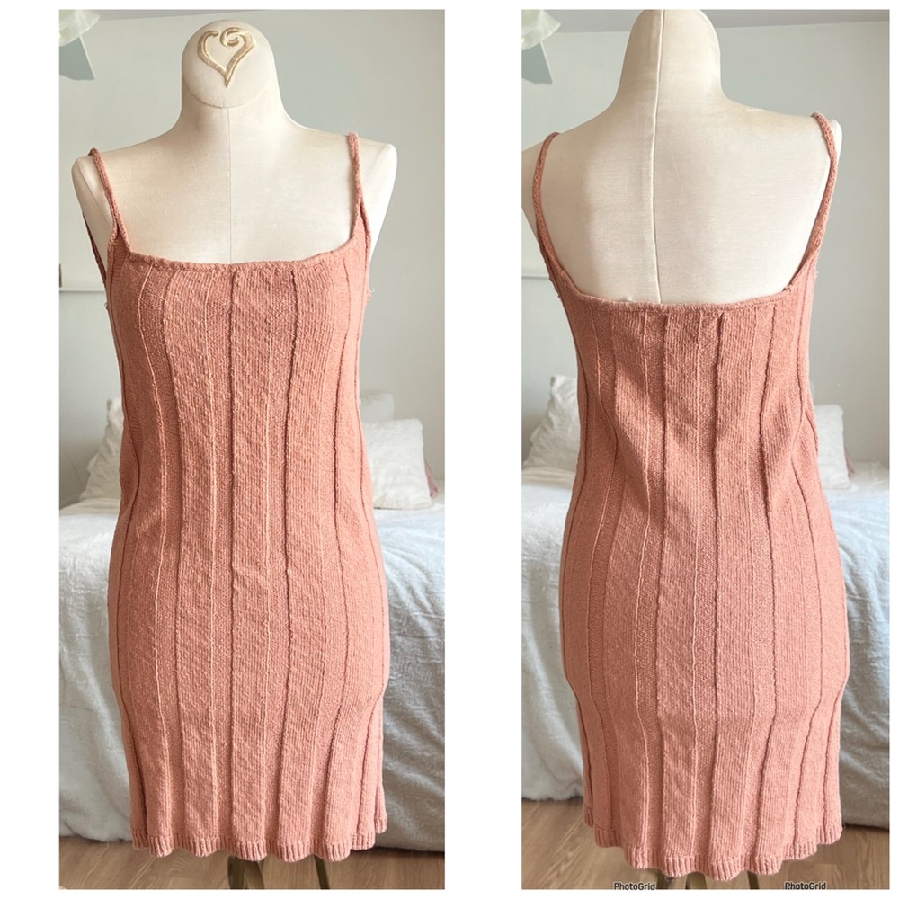 Free People Dusty Rose Knit Tank Dress